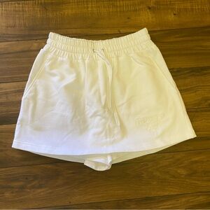 Prada White Drawstring Skort-Style Shorts